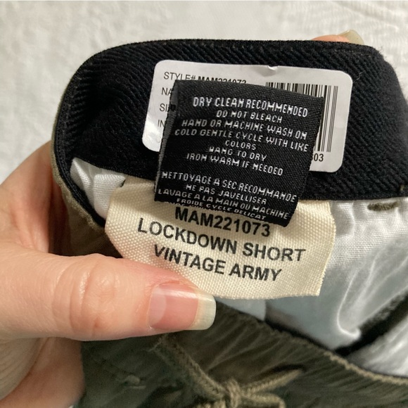 NWT Modern American Men’s lockdown short drawstring elastic waist army green - Picture 10 of 10